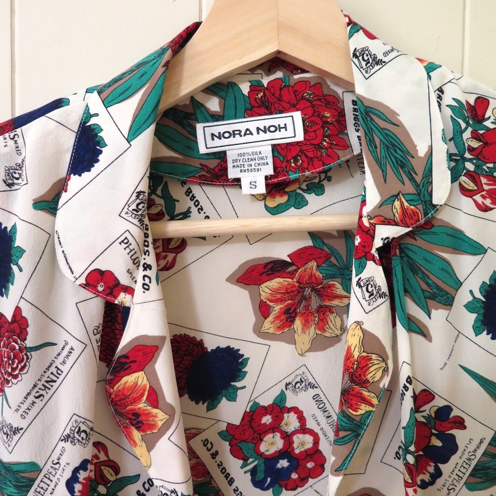 Nora Noh silk shirt, Size small